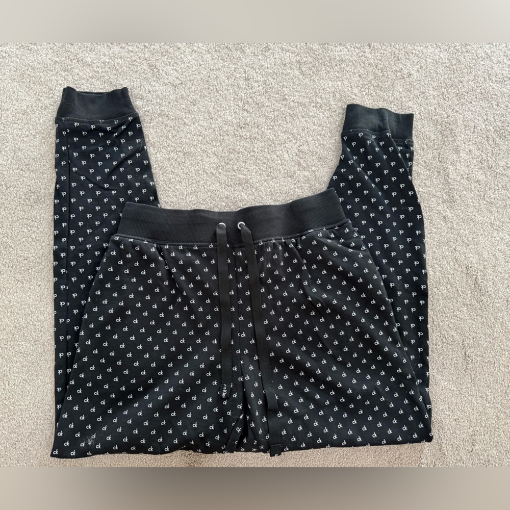 Calvin Klein Black Patterned Kids Joggers